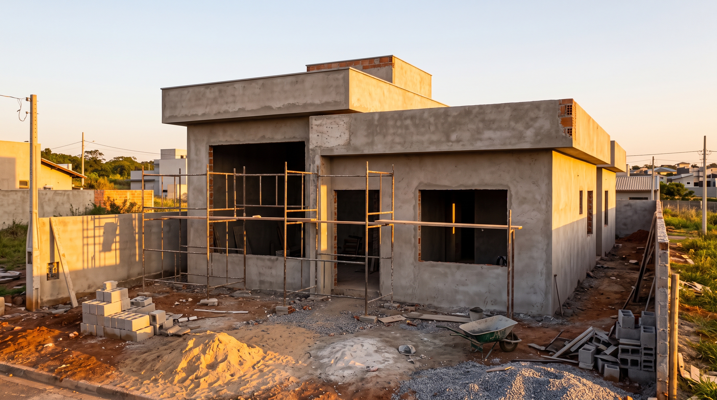 Fachada em obra